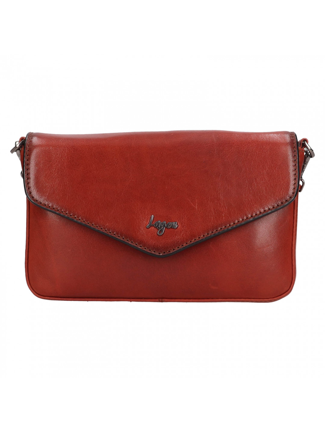 Dámská kožená crossbody kabelka Lagen Rikke – koňak